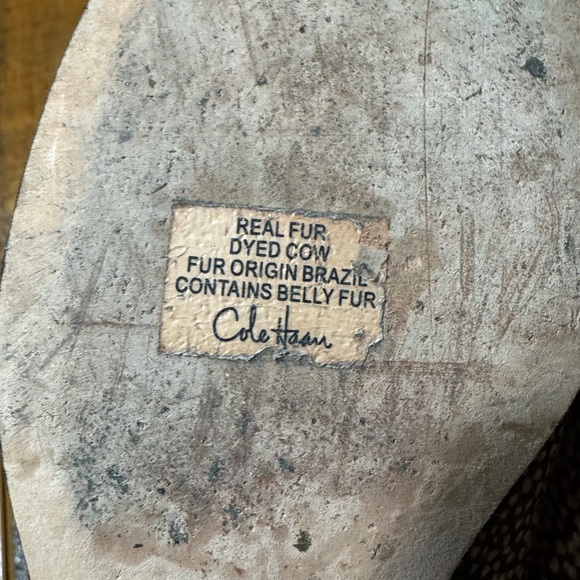 Cole Haan women’s real fur loafers, sz 10 - Picture 7 of 9